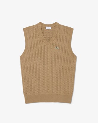 Cable Knit Cotton Sweater Vest