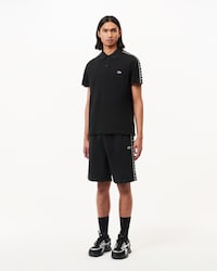 Regular Fit Logo Stripe Fleece Shorts