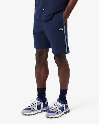 Regular Fit Logo Stripe Fleece Shorts