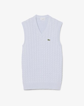 Cable Knit Cotton Sweater Vest