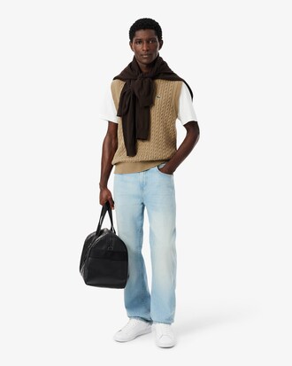 Cable Knit Cotton Sweater Vest