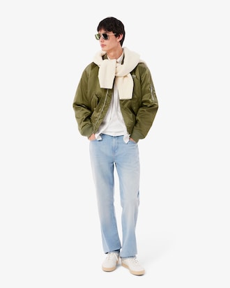 Water-Repellent Padded Bomber Jacket