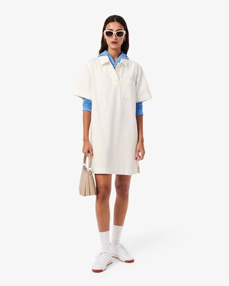 Oversized Denim Polo Dress