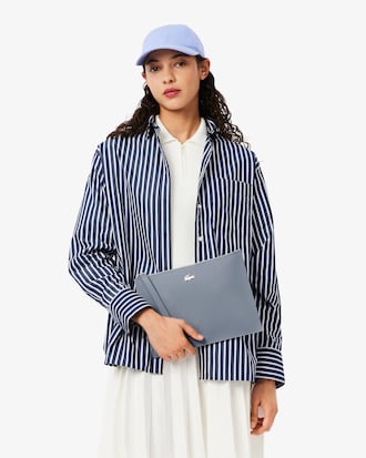 Anna Coated Piqu&eacute; Canvas Pouch