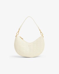 Maheki Embossed Leather Half Moon Purse