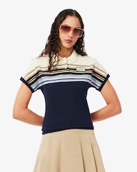 French Made Slim Fit Striped Polo Shirt