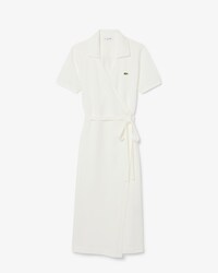 Stretch Mini Piqu&eacute; Polo Wrap Dress