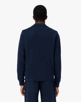Zip-Up High Neck Interlock Sweatshirt