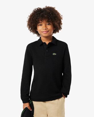 Long Sleeved Petit Piqu&eacute; Polo Shirt
