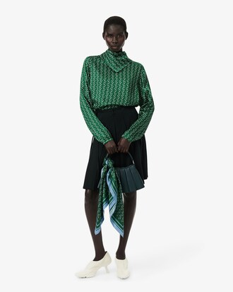 Runway Print Silk Square