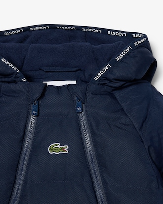 Infants&rsquo; Hooded Taffeta Pramsuit