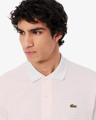 Classic Fit L.12.12 Striped Petit Piqué Polo Shirt