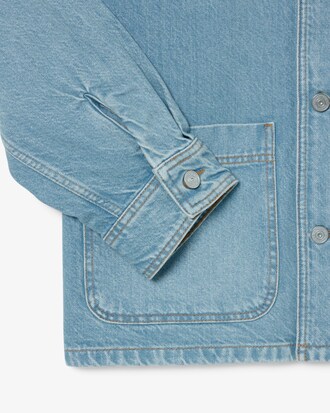 Heavy Cotton Denim Overshirt Jacket