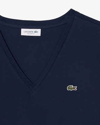 Relaxed Fit Soft Cotton V Neck T-shirt
