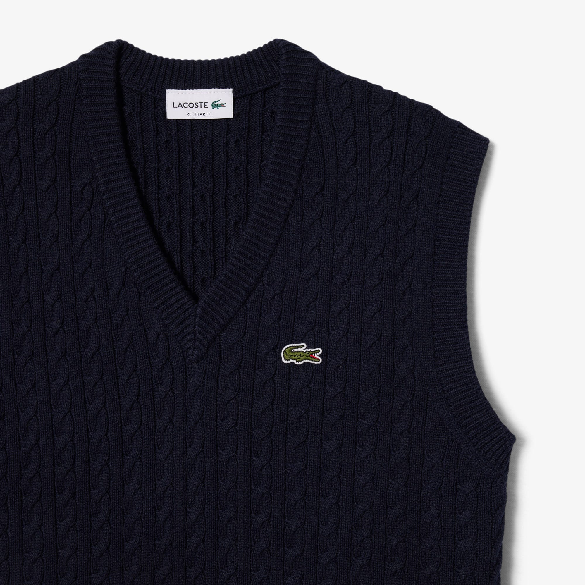 Cable Knit Cotton Sweater Vest - Men's Knitwear - New In 2026