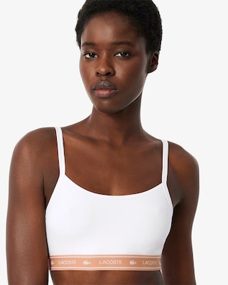 Stretch Cotton Logo Band Bralette