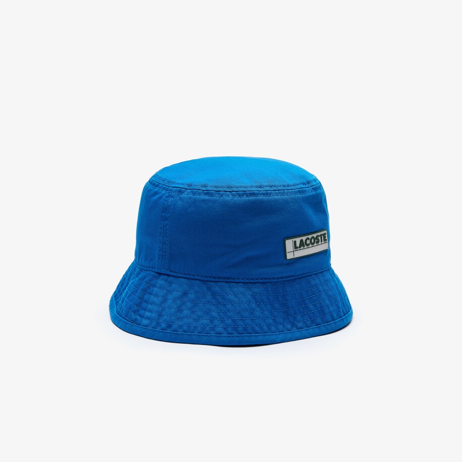 mens lacoste sport cotton sunhat with badge