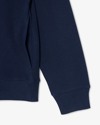 Zip-Up High Neck Interlock Sweatshirt