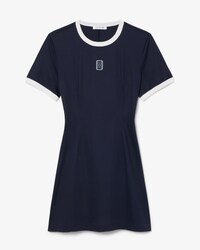 Badge Accent Cotton T-shirt Dress