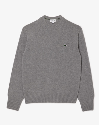 Carded Wool Crew Neck Sweater