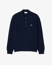 Classic Fit Long Sleeved Knitted Polo Shirt