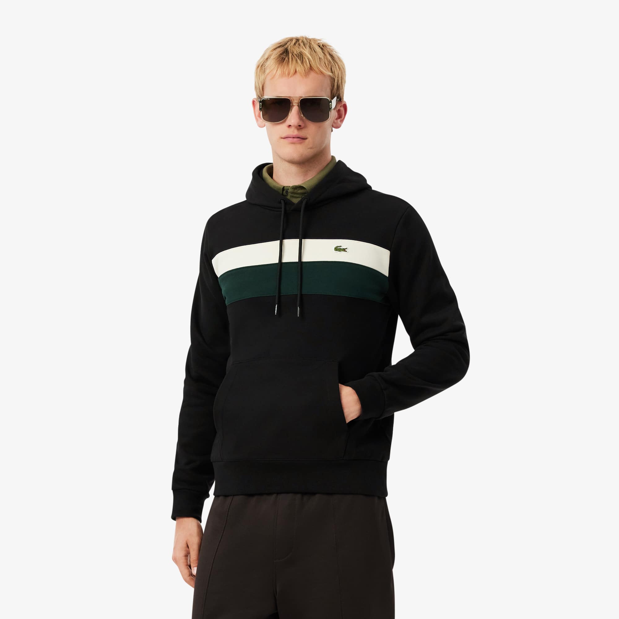 Colour-Block Fleece Hoodie - Men's Sweatshirts - New In 2026 | Lacoste