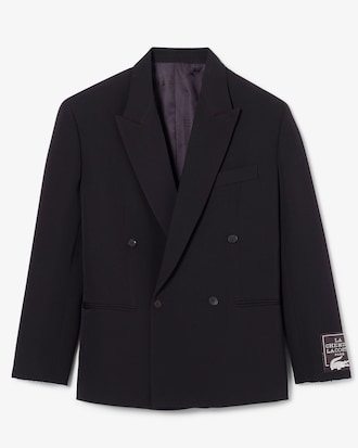 Runway Double Breasted Wool Twill Blazer