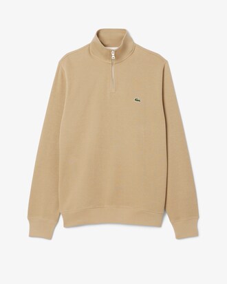 Zip-Up High Neck Interlock Sweatshirt