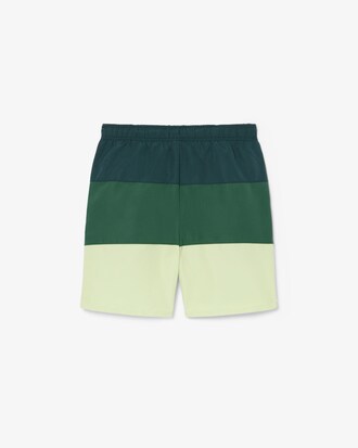 Striped Taffeta Swim Trunks