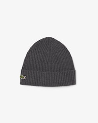 Rib Knit Brushed Wool Beanie