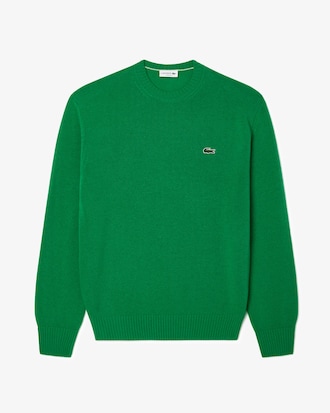 Carded Wool Crew Neck Sweater