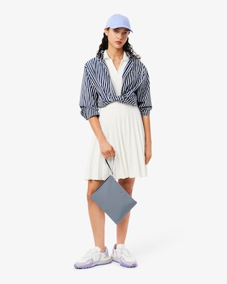 Anna Coated Piqu&eacute; Canvas Pouch