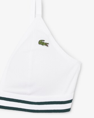 Ribbed Cotton Triangle Bralette