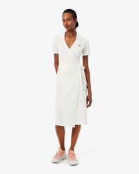 Stretch Mini Piqu&eacute; Polo Wrap Dress