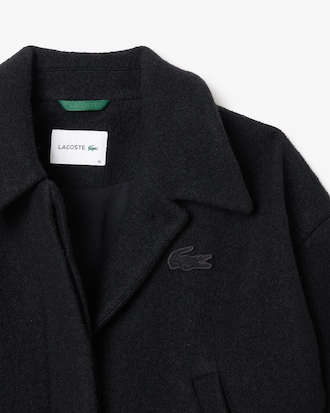 Cropped Oversized Pure Wool Jacket