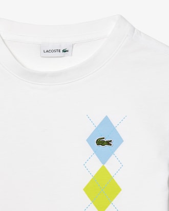 Argyle Print Cotton T-shirt