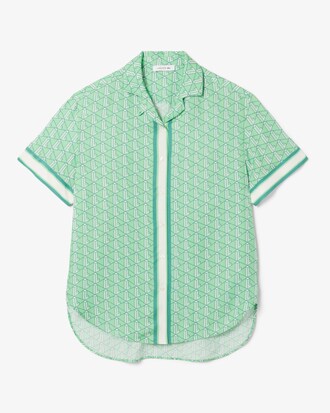 Oversized Monogram Print Shirt