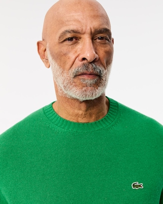 Carded Wool Crew Neck Sweater