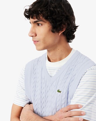 Cable Knit Cotton Sweater Vest