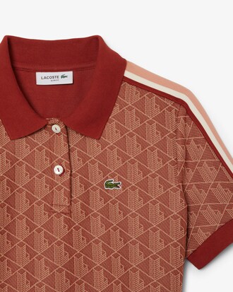 Slim Fit Monogram Jacquard Polo Dress