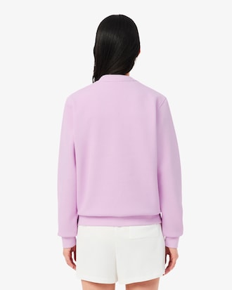 Relaxed Fit Piqu&eacute; Crew Neck Sweatshirt