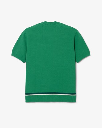 Runway Floral Crocodile Piqu&eacute; Sweater