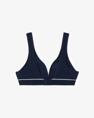 Ribbed Cotton Triangle Bralette