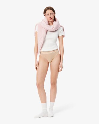 Logo Waist Stretch Cotton String Briefs