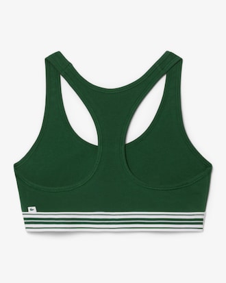 Contrast Band Stretch Cotton Bralette