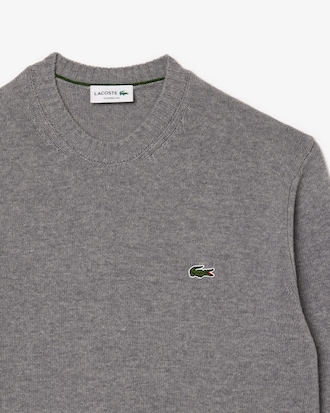 Carded Wool Crew Neck Sweater