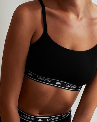 Stretch Cotton Logo Band Bralette