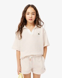Striped Terry Polo Shirt