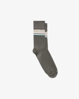 Runway Striped Piqu&eacute; Socks