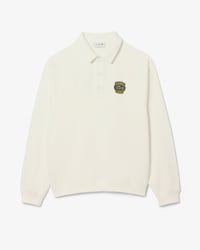 Loose Fit Polo Collar Fleece Sweatshirt